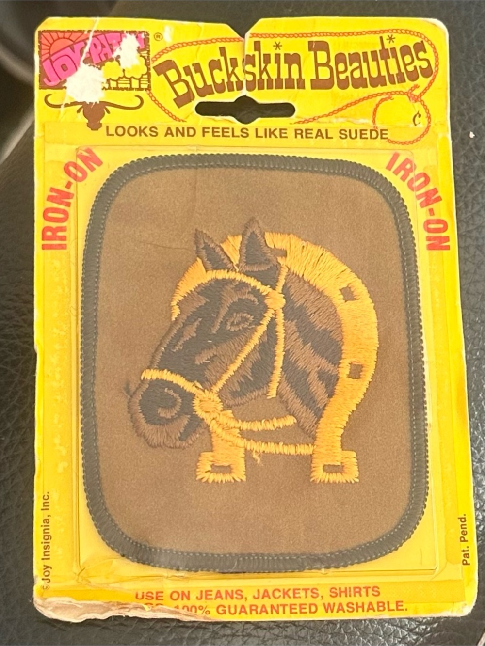 Vintage Patch "Buckskin Beauties" iron-on patch embroidered horse horseshoe